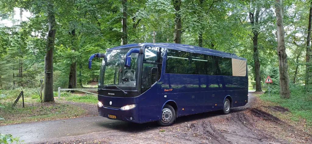 Grote blauwe rouwbus - foto 1