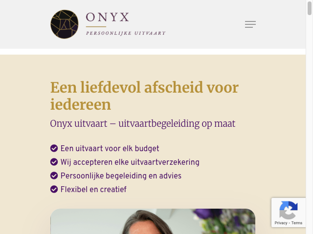 Screenshot Onyx Persoonlijke Uitvaart
