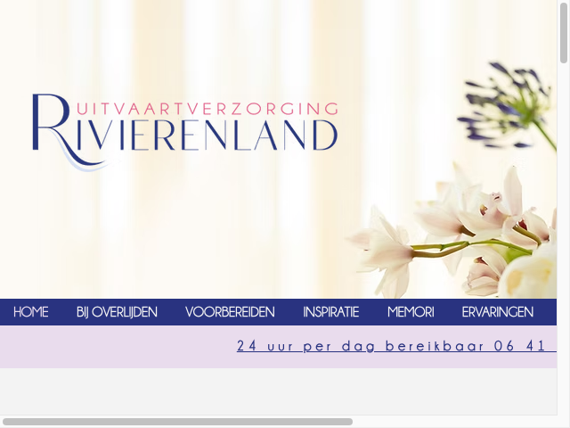 Screenshot Uitvaartverzorging Rivierenland