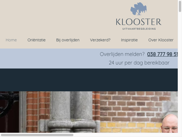 Screenshot Klooster Uitvaartbegeleiding