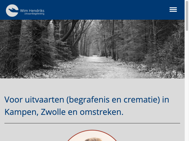 Screenshot Wim Hendriks Uitvaartbegeleiding