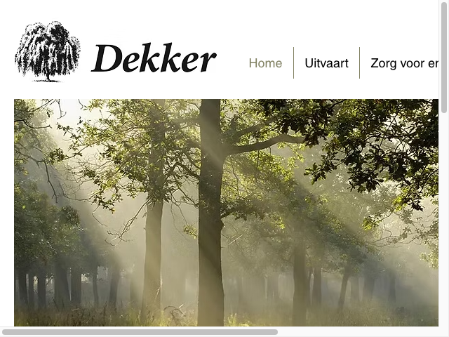 Screenshot Dekker Uitvaarten