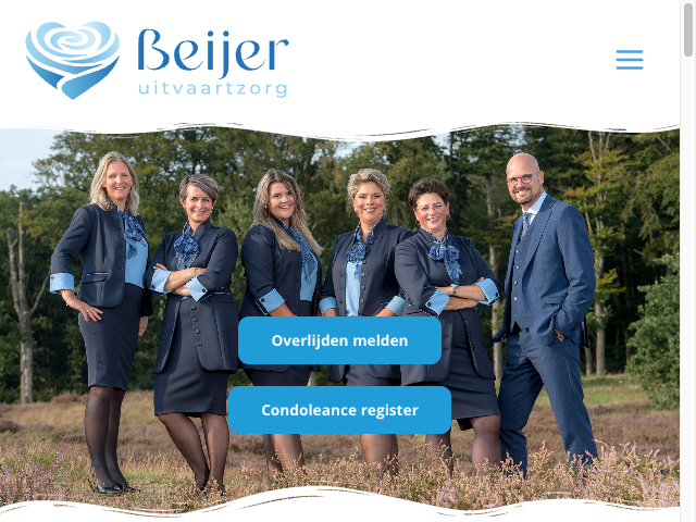 Screenshot Beijer Uitvaartzorg