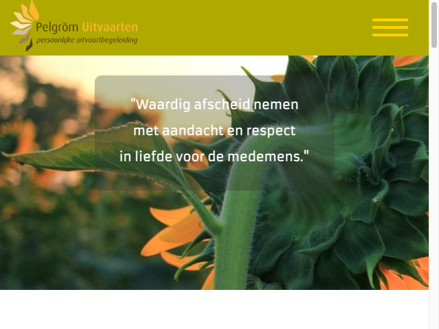 Screenshot Pelgrom Uitvaarten