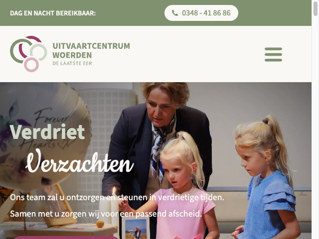 Screenshot Uitvaartcentrum Woerden