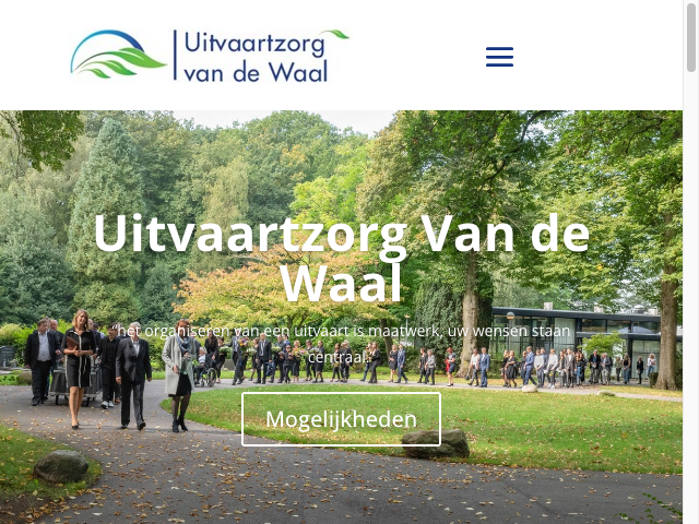 Screenshot Uitvaartzorg van de Waal